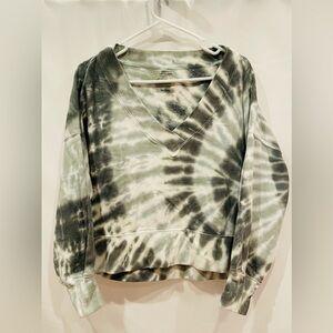 American Eagle Tie Dyed Cropped Sweatshirt